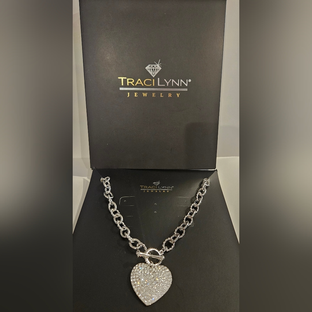 Traci Lynn Bold Silver Chain Necklace
